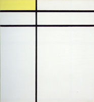 Piet Mondrian Composition A, with Double Line and Yellow