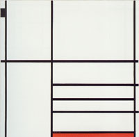 Piet Mondrian Composition en blanc, noir et rouge