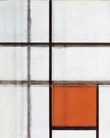 Piet Mondrian Composition with Red (unfinished)