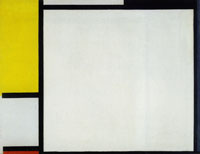Piet Mondrian Composition with Yellow, Black, Blue, Red, and Gray