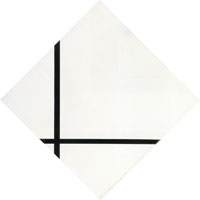 Piet Mondrian Lozenge Composition with two Lines