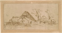 Rembrandt Farm-Buildings and Trees