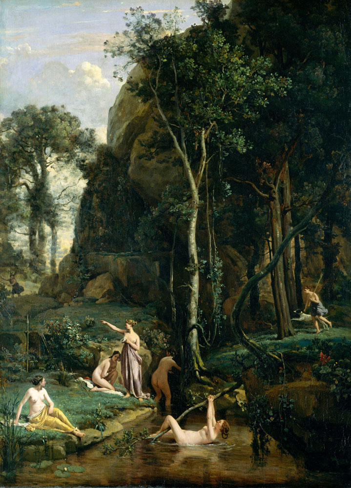 Jean-Baptiste-Camille Corot - Diana and Actaeon (Diana Surprised in Her Bath)