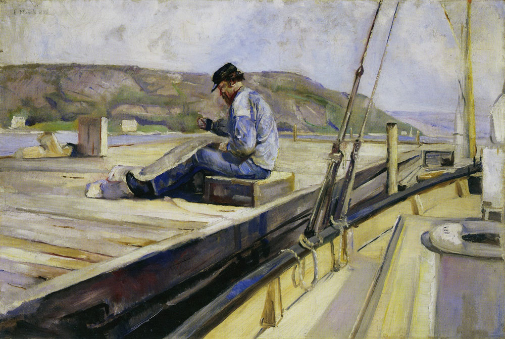 Edvard Munch - Man Binding Fishnet