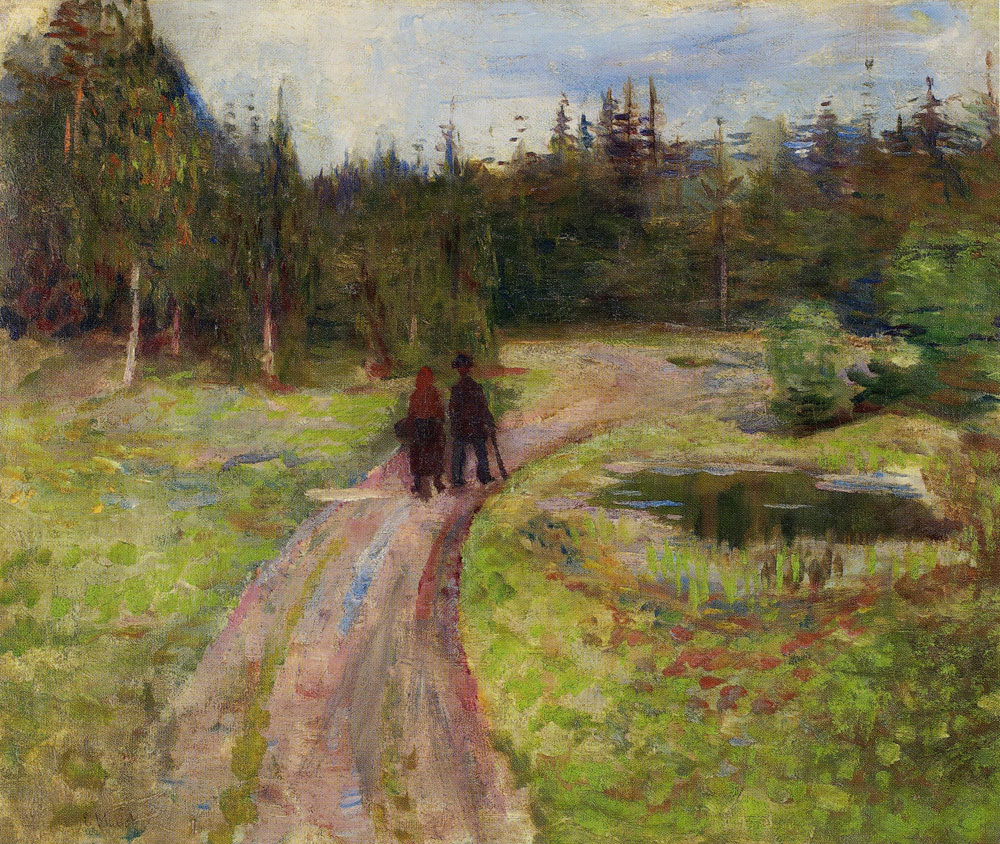 Edvard Munch - Two People on the Way to the Forest