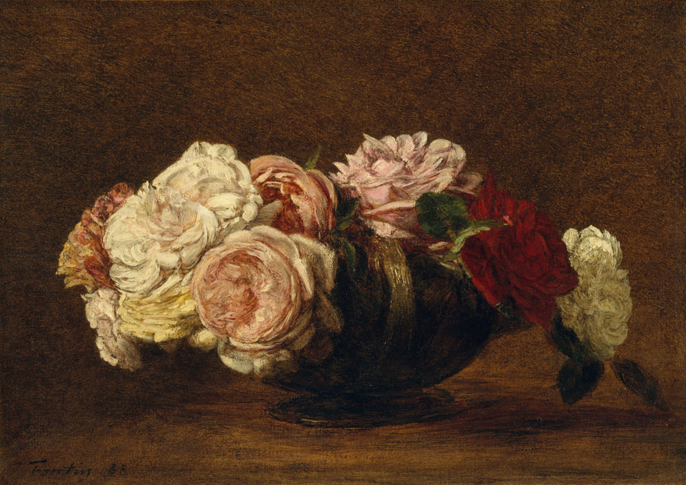 Henri Fantin-Latour - Roses in a Bowl