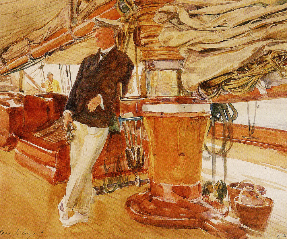 John Singer Sargent - On the Deck of the Yacht Constellation