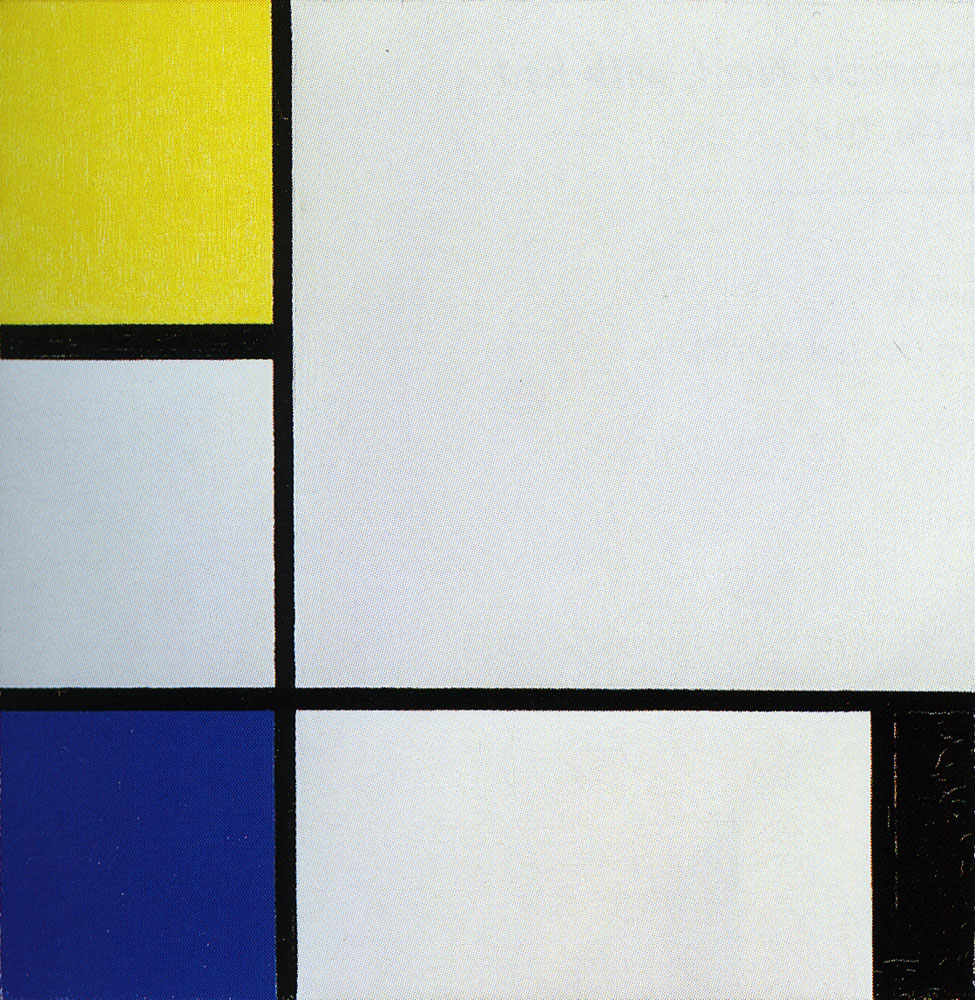 Piet Mondrian - Composition, with Yellow, Blue, Black, and Light Blue