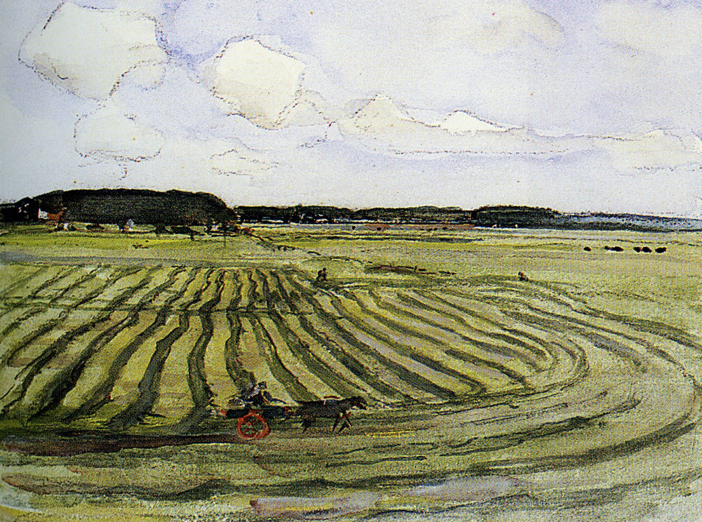 Piet Mondriaan - Landscape with Mowed Field II