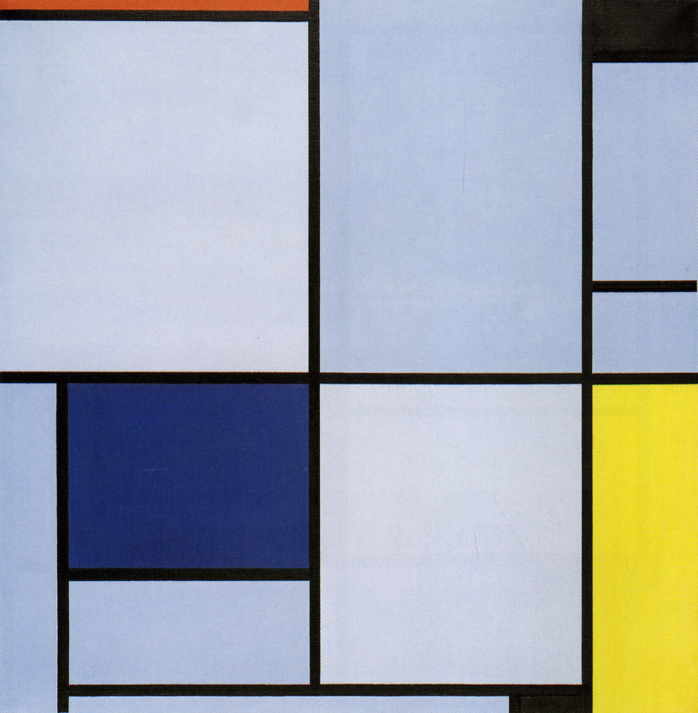 Piet Mondrian - Tableau I, with Red, Black, Blue and Yellow