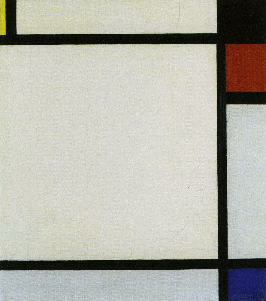 Piet Mondrian - Tableau No. X, with Yellow, Black, Red, and Blue