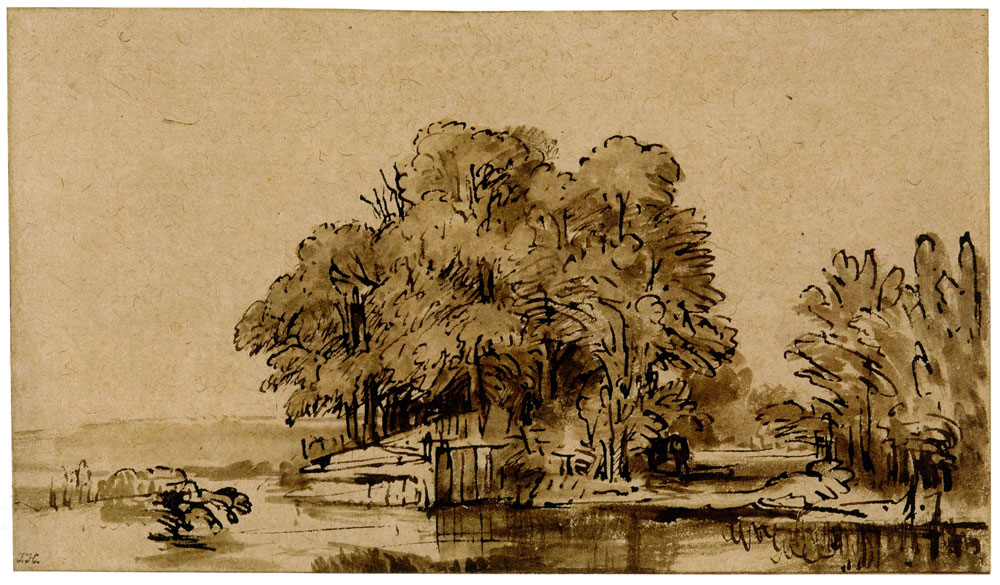 Rembrandt - A Clumb of Trees