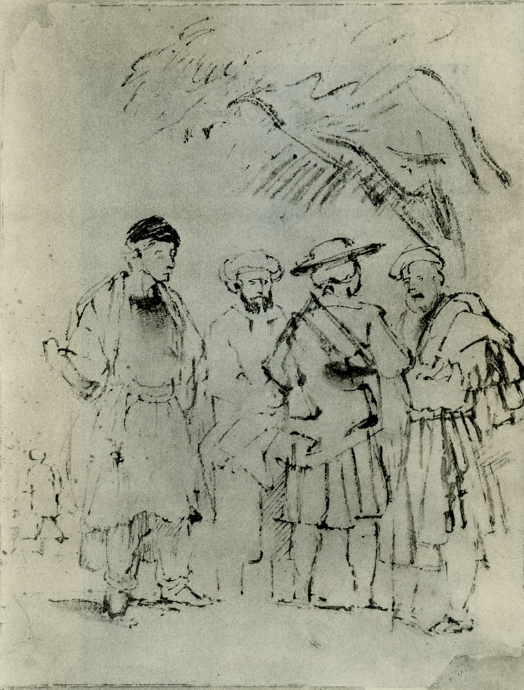 Rembrandt - Four Orientals in Discussion
