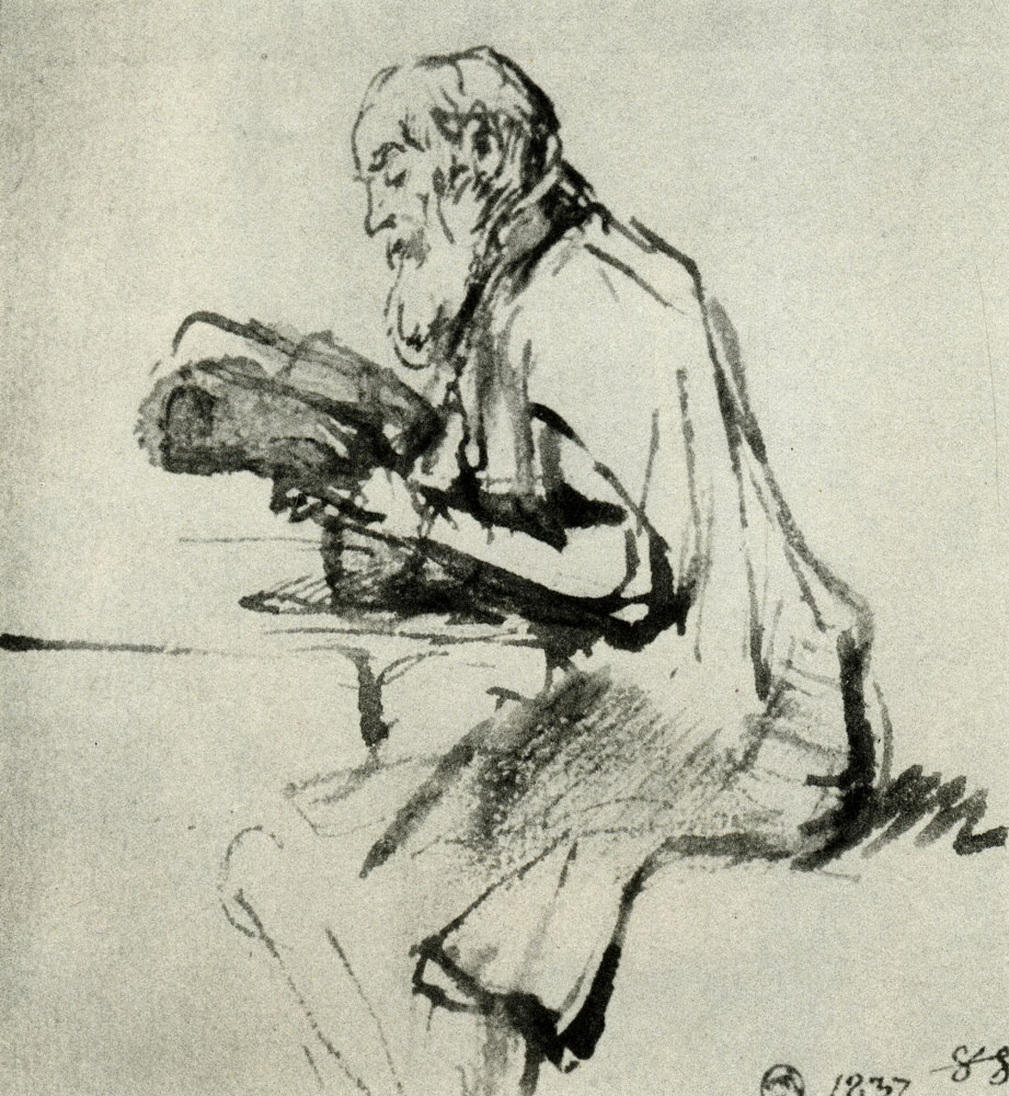 Rembrandt - Old Man Reading