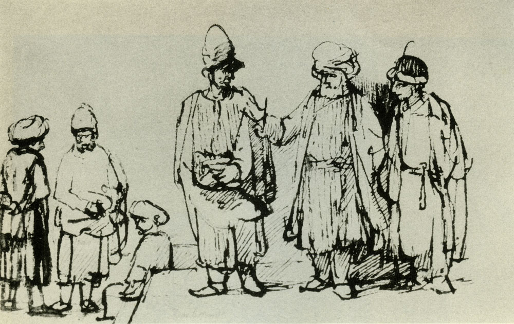 Rembrandt - Six Jews in a Synagogue