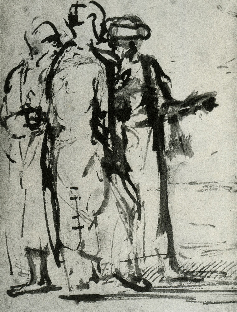 Rembrandt - Three Men in Discussion