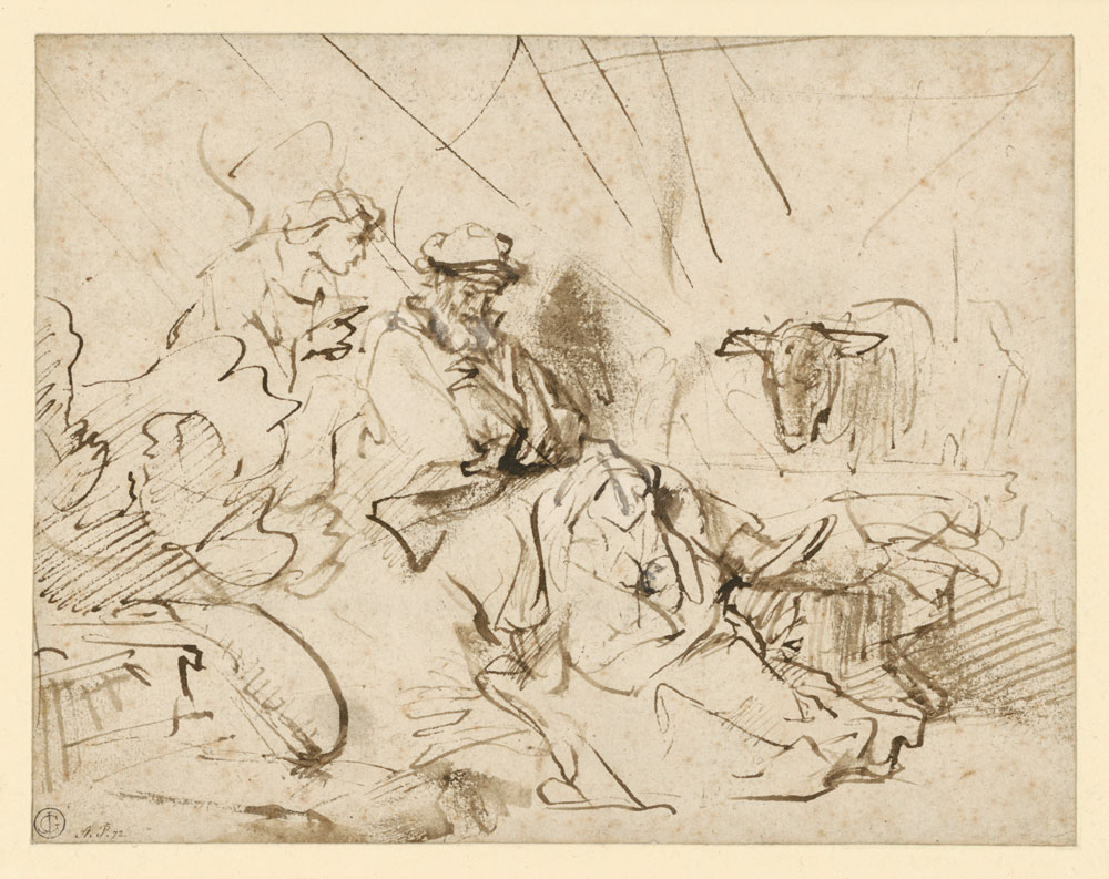 School of Rembrandt - The Angel Appearing to St. Joseph in His Dream