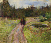 Edvard Munch Two People on the Way to the Forest