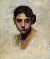 John Singer Sargent Head of a Capri Girl