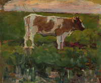 Piet Mondriaan Brown and White Heifer