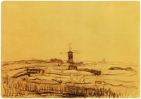 Piet Mondriaan Wip Mill and Fields