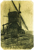 Piet Mondriaan Study for The Winkel Mill