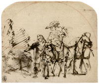 Rembrandt A Lady Riding Out, Hawking