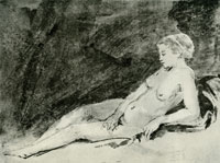 Rembrandt Nude Figure of a Girl Reclining