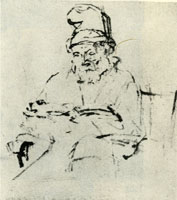 Rembrandt Seated Old Man Reading