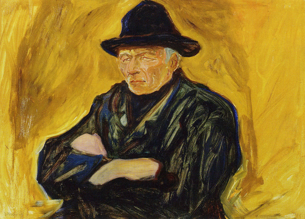 Edvard Munch - Fisherman Against Yellow Background