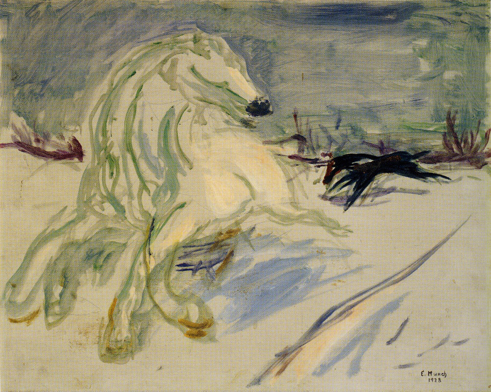Edvard Munch - Galloping White Horse
