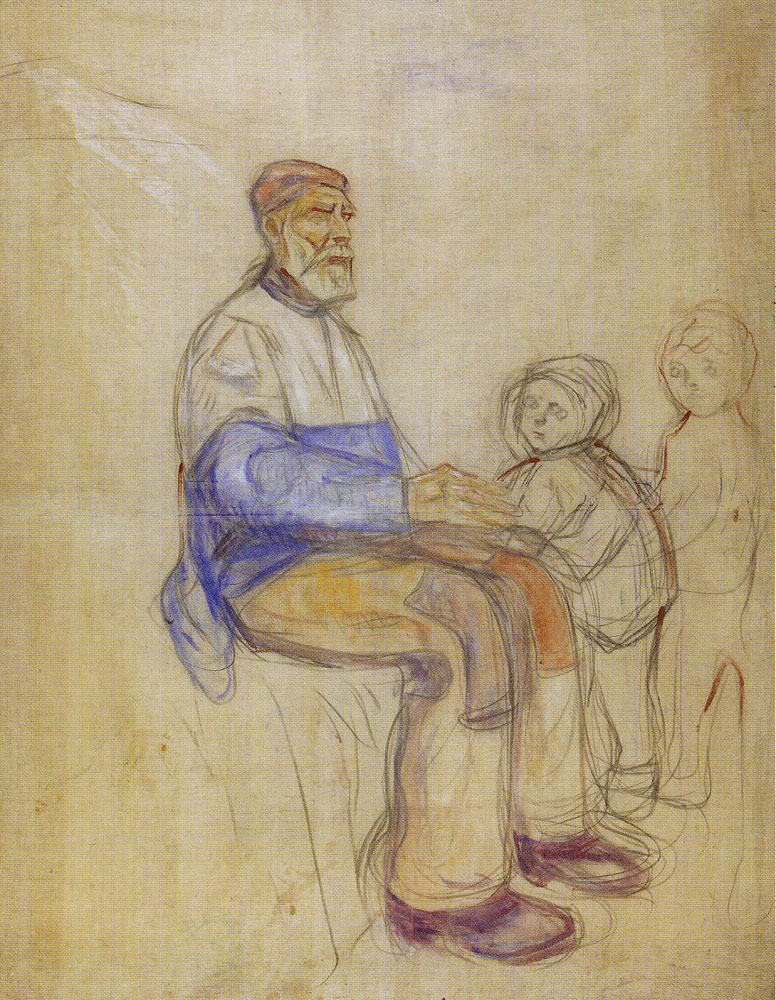 Edvard Munch - History: Study for the Old Man and Two Boys