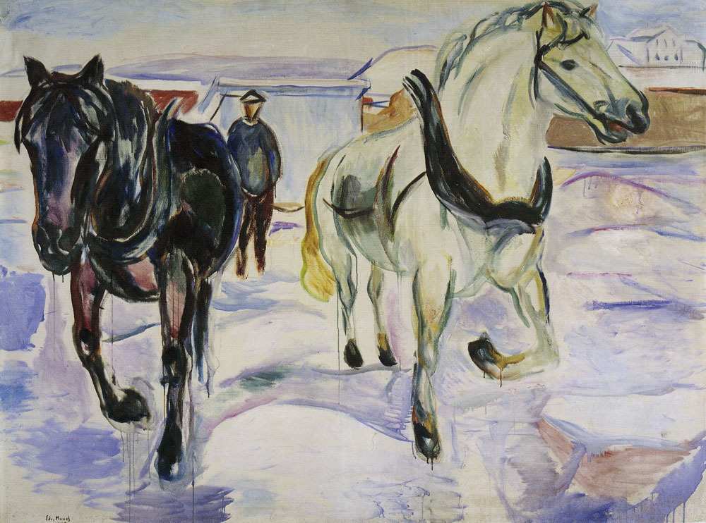 Edvard Munch - Horse Team in Snow