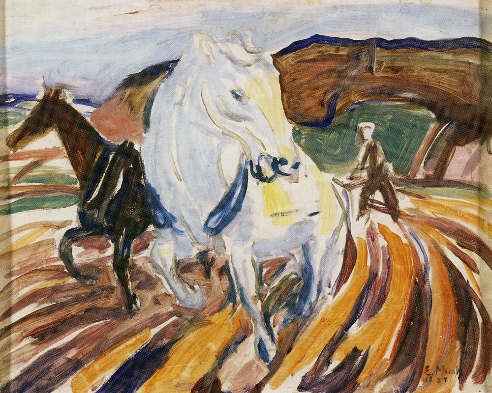 Edvard Munch - Horses Ploughing
