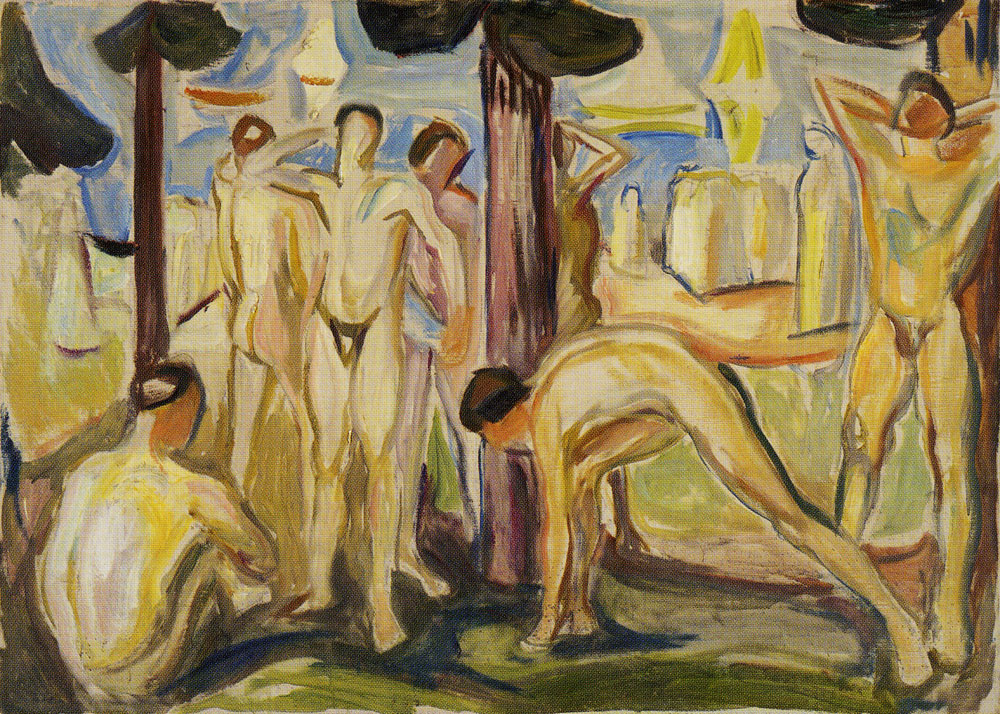 Edvard Munch - Naked Men in Landscape