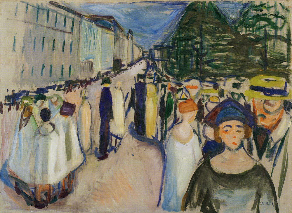 Edvard Munch - Promenade on Karl Johan