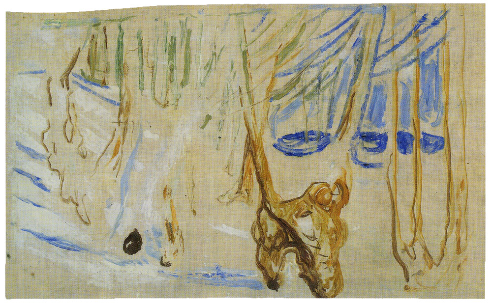 Edvard Munch - Rugged Trunks in Snow