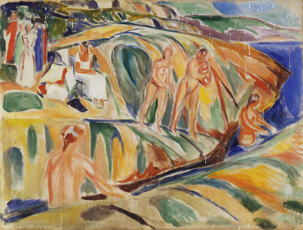 Edvard Munch - Sunbathing Women on Rocks
