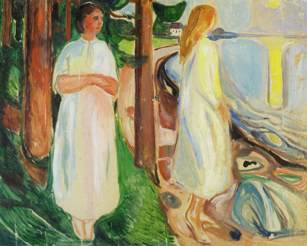 Edvard Munch Two Women In White On The Beach