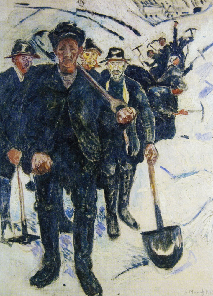 Edvard Munch - Workers in Snow
