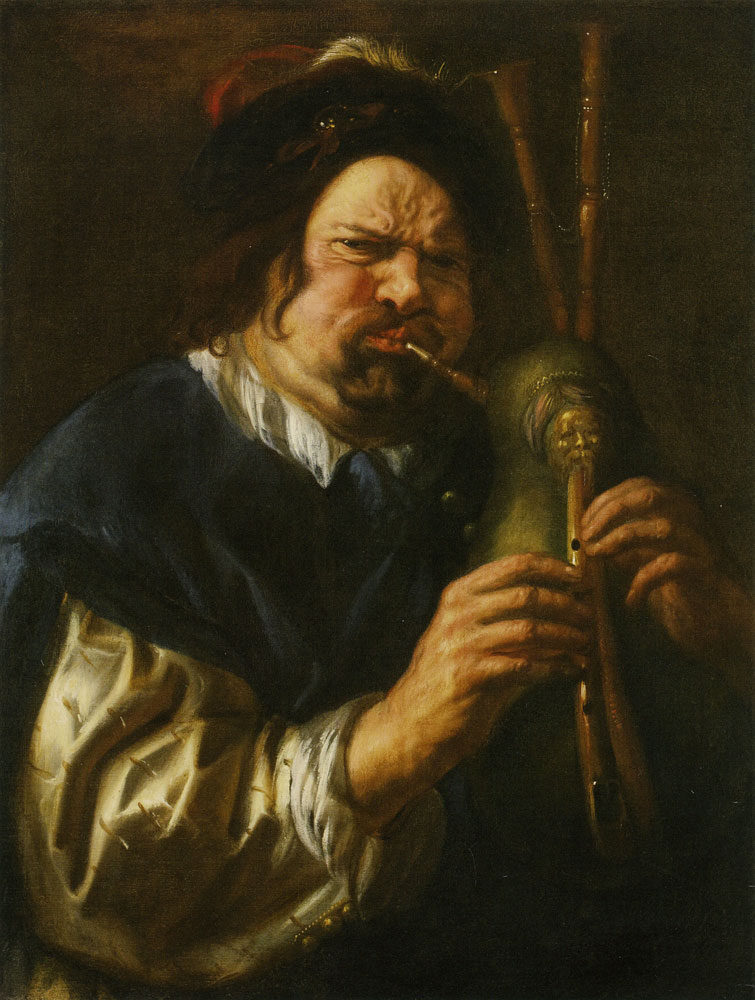 Jacob Jordaens - Self-Portrait as a Bagpipe Player