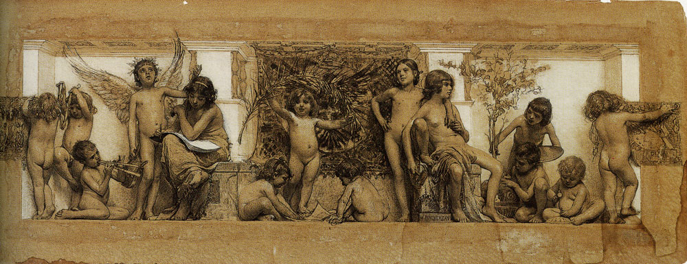 William-Adolphe Bouguereau or Elizabeth Gardner Bouguereau - Allegory of the Arts