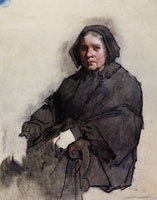 Anselm Feuerbach Old Woman Seated