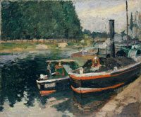 Camille Pissarro Barges at Pontoise