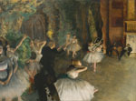 Edgar Degas The Rehearsal of the Ballet Onstage