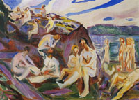 Edvard Munch - Bathers on Rocks