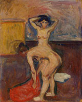 Edvard Munch Bending and Upright Nude
