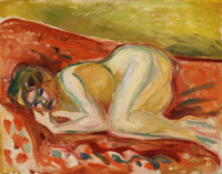 Edvard Munch Crouching Nude