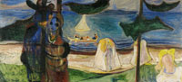 Edvard Munch Embrace on the Beach (the Linde Frieze)