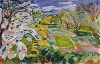 Edvard Munch Fruit Trees in Blossom in the Wind